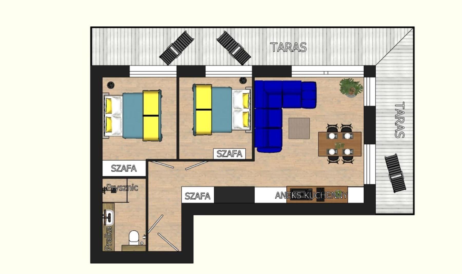 סיאנוז'טי Perlowa Przystan - Apartamenty Komfort Widok Na Morze, Parking מראה חיצוני תמונה